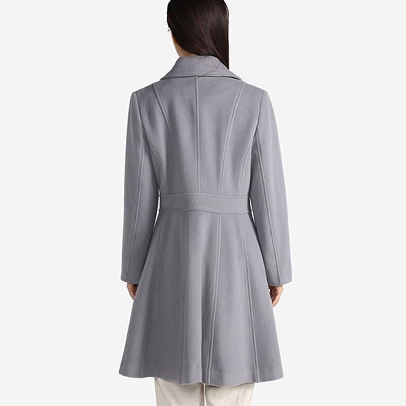 Anlom Women's Autumn/Winter Slim-Fit Wool Blend Mid-Length Coat