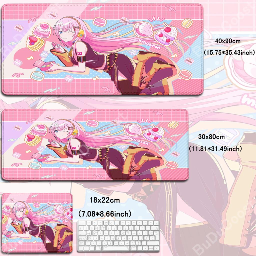 XXL Anime Mädchen HD Schreibtischmatte PJSK Project Sekai Colorful Stage Nightcord Gummi-Mauspad Großes Gaming Rutschfestes Tastatur Schutzmatte