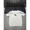 European Style Spring Pullover: Little Horse Logo, Solid Color, Round Neck, Short Sleeve, Age-Reducing, Casual Versatile Knit Top