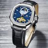Aokulasic Men'S Fashion Casual Square Automatic Mechanical Watch
