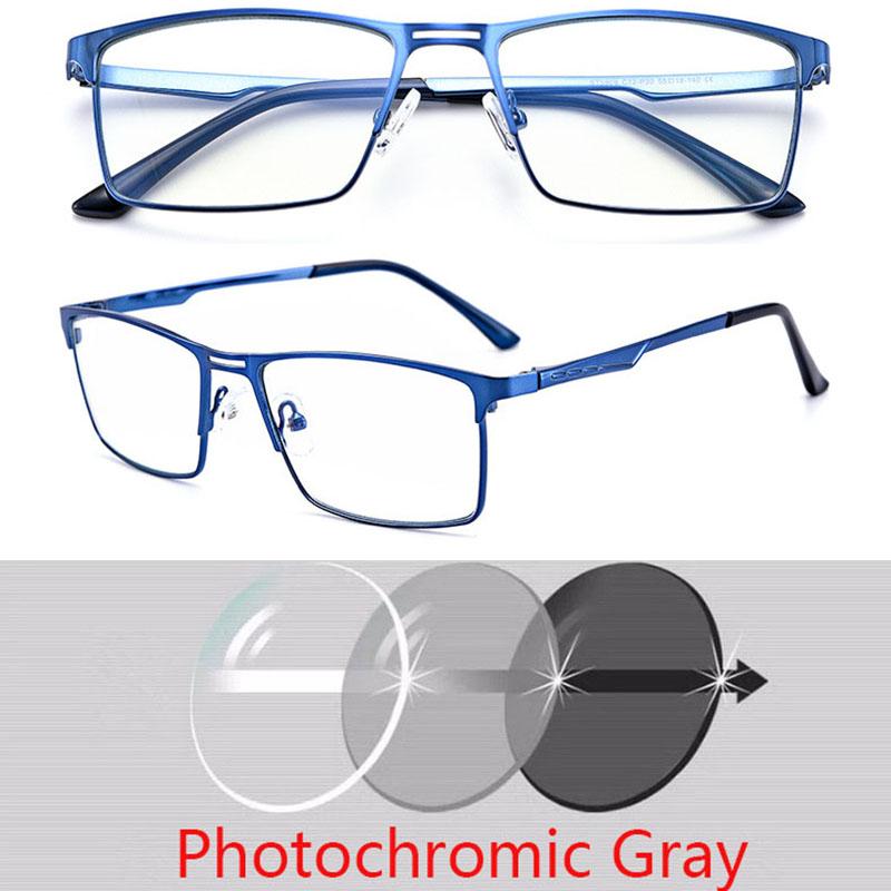 

Men Phototochromic Myopia Prescription Eyeglasses Full Frames Women Reading Glasses Eyewear Hyperopia Plus3.5