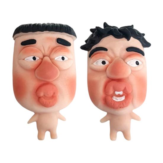 1/2/4Pcs Naked Ugly Man Squeeze Toy Stress Relief Slow Rising Ugly Face Sensory Toy Soft Stretchy Stress Ball Fidget Toy Party Favors