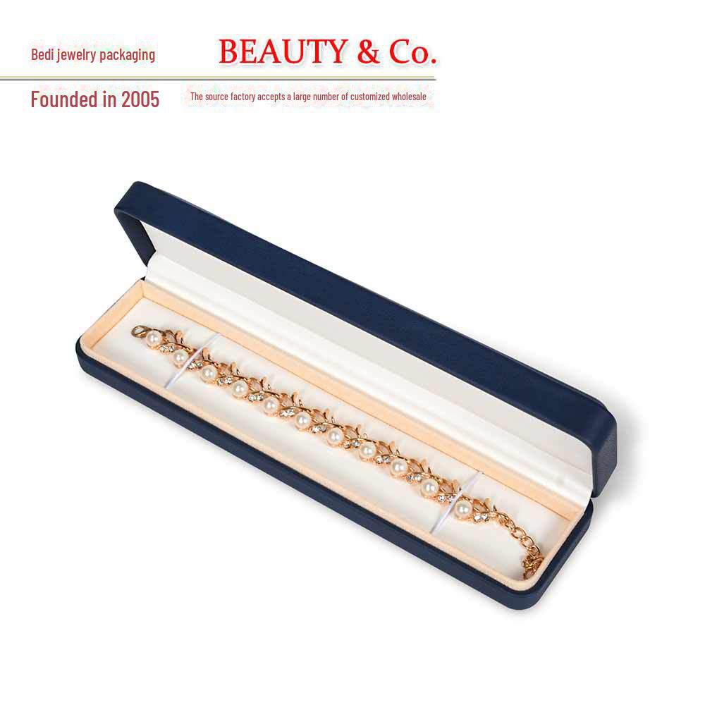 Custom High-Grade PU Leather Jewelry Box for Bracelets, Rings, Pendants, and Necklaces