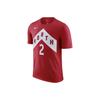 City Edition Dri-Fit Short Sleeve T-Shirt Toronto Raptors Leonard No. 2 Men Tops Red AO0949-659