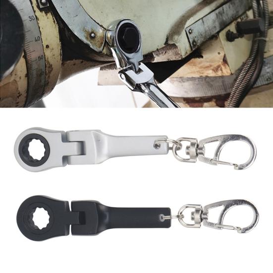 Ratchet Wrench Keychain Seamless Operation Design Metal Shaft Pocket-sized Wrench Portable Universal Tool