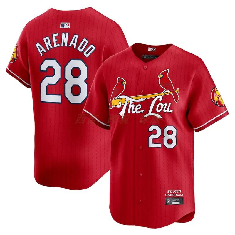 Embroidered St. Louis Cardinals St Louis Cardinals 28 Arenado Jersey Baseball Uniform
