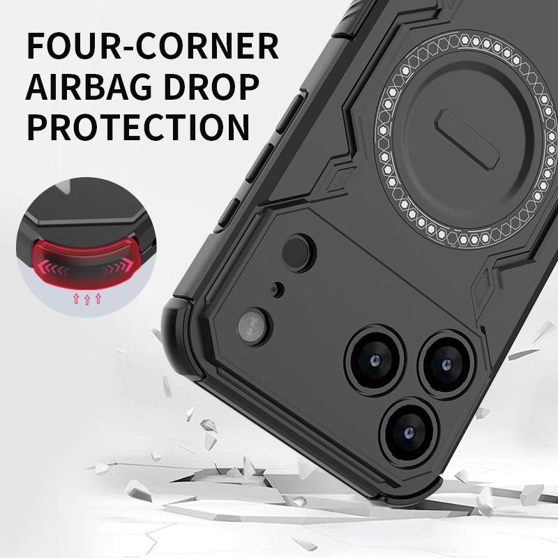KEYSION Hollow Heat Dissipation Case for MagSafe for iPhone 17 Pro Max Soft Silicone+PC Magnetic Cooling Shockproof Phone Cover