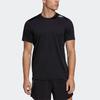 Adidas T Shirts Men's Black Crew Neck Moderate Straight Fit HC9836