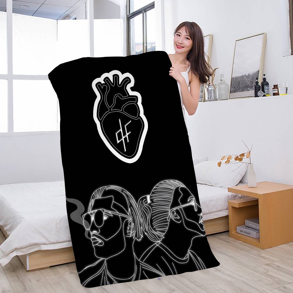 PNL QLF rapper singer Anime Beach Swimming Towel Soft Absorbent Washcloth Children's Gifts for Kids Travel Camping Gym