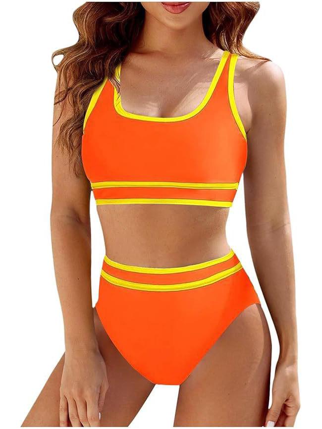 2025 Euro-American Chic Backless Solid Color Sexy Bikini