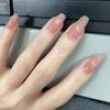 Huanhuan Press-On Nails: White Boiled Water, Concubine Hua Style, Transparent Nude, Ganlu Temple Manicure