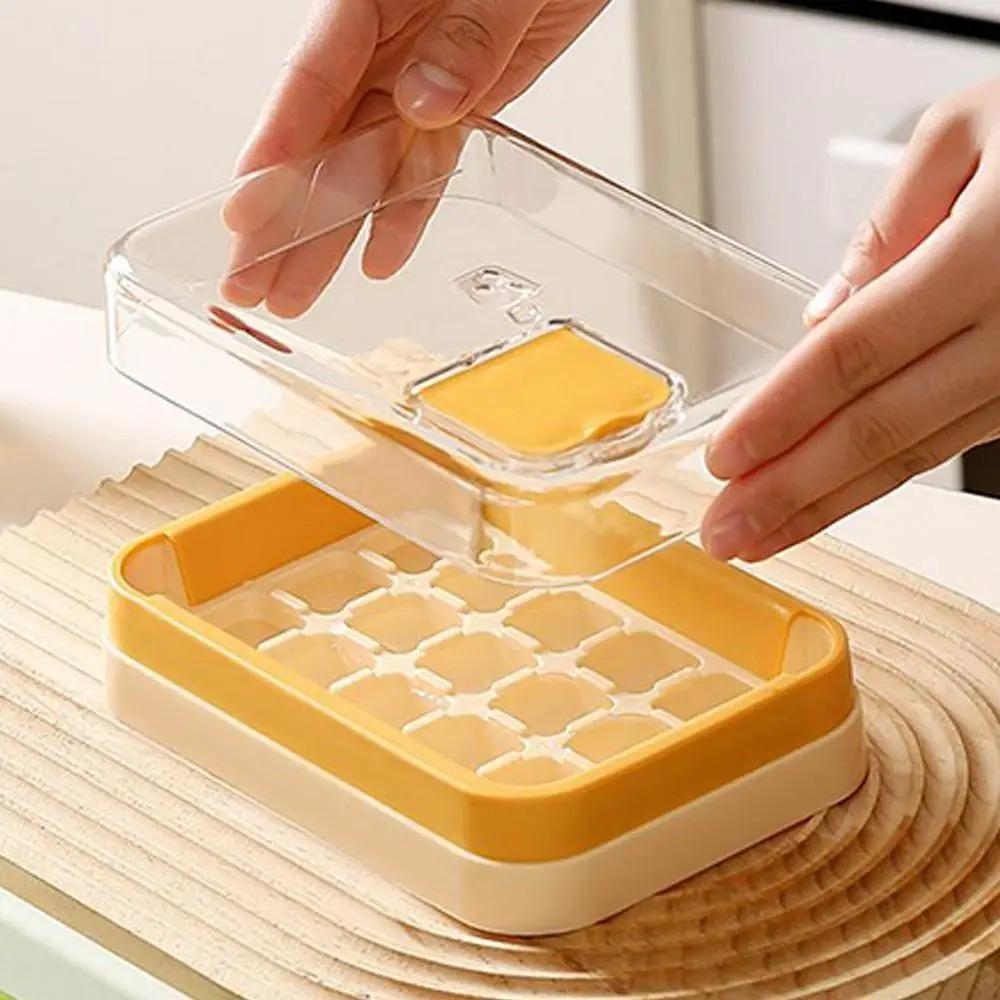 

15 Compartments Household Freezing Ice Tray Mold Household Ice Cube Storage Box Whiskey зелений