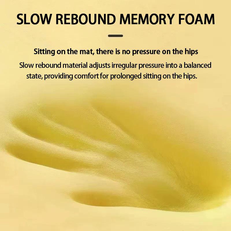 Thick Seat Cushion Ultra Soft Memory Foam Office Chair Pad Breathable Rebound Waist Cushion