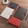 Authentic Cross Pattern A5 Notebook, Loose-Leaf A7 Checkered Planner, A6 Leather Notebook with Horizontal Ruled Pages