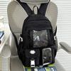 Color Block Student Schoolbag Multi-functional Large Capacity Backpack Lightweight Travel Backpack