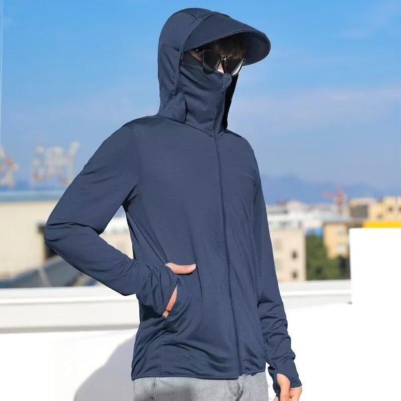 Sunscreen clothes men's and women's large brim removable sunscreen clothes UV protection shirt skin clothes jacket summer new models