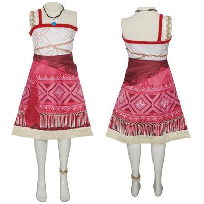 Moanaa Cosplay Costume Women Adventure Outfit Skirt Set Princess Dress Up With Necklace For Halloween Carnival Party