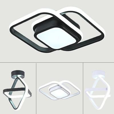 LED Ceiling Light 2 Rings Creative Design Modern Ceiling Lamp Indoor Lighting Fixtures Hallway Balcony Aisle Office Lustre