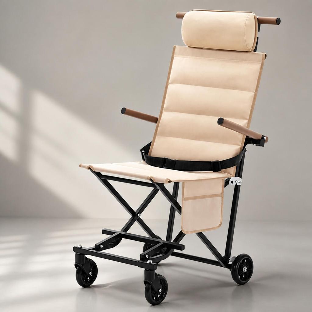 Foldable Outdoor Wheeled Chair Trolley Portable Reclining with