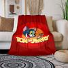 1pc Tom and Jerry Cartoon Blanket,Portable Throw for Travel & Camping, All Season Cozy Blanket,Ideal Gift