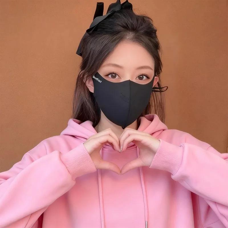 Winter Windproof Cold-proof 3D Thin Fleece Mask Warm Comfort Breathable Solid Color Outdoors Face Masks for Men 2025