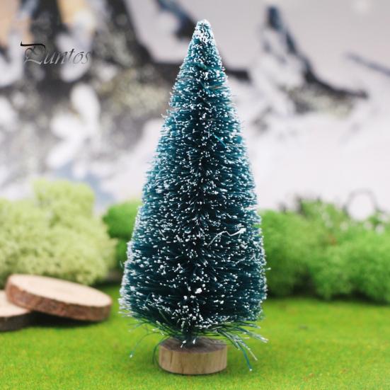 8Pcs Christmas Tree Ornaments Artificial Snowy Pine Tree Figurines Miniature Xmas Tree Statues for Home Table Desk Office Decoration