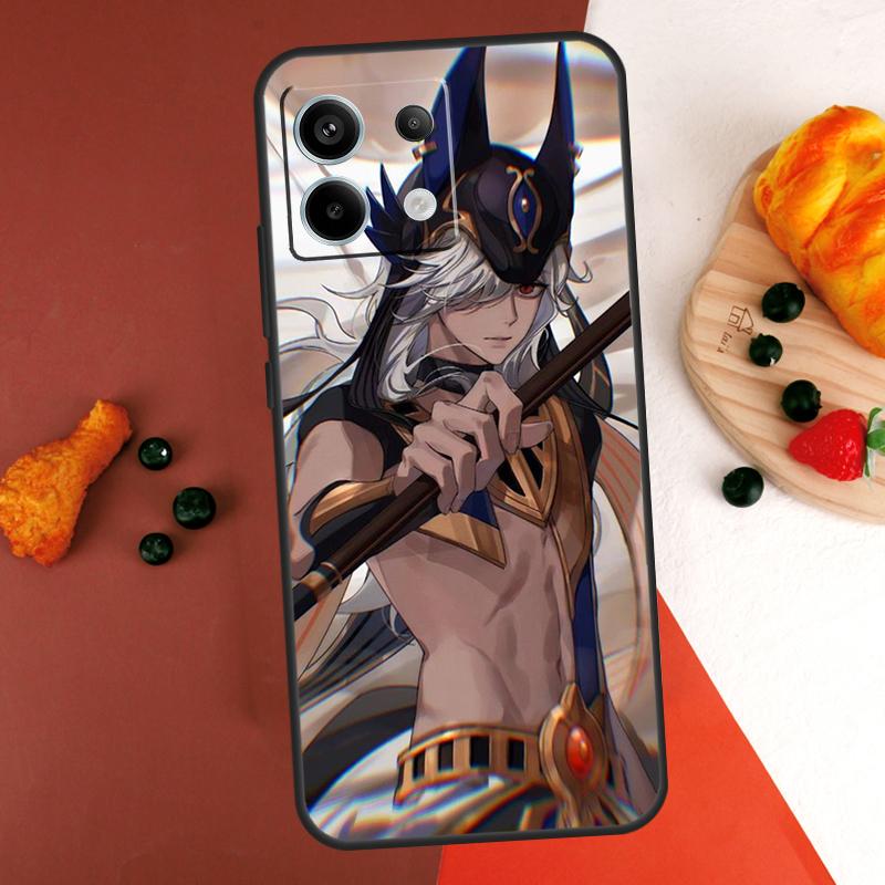 Genshin Impact Cyno Case For Xiaomi Redmi Note 14 13 Pro 9 10 11 12 Pro 10S 11S 12S Redmi 14C 13C 10C 12C Coque