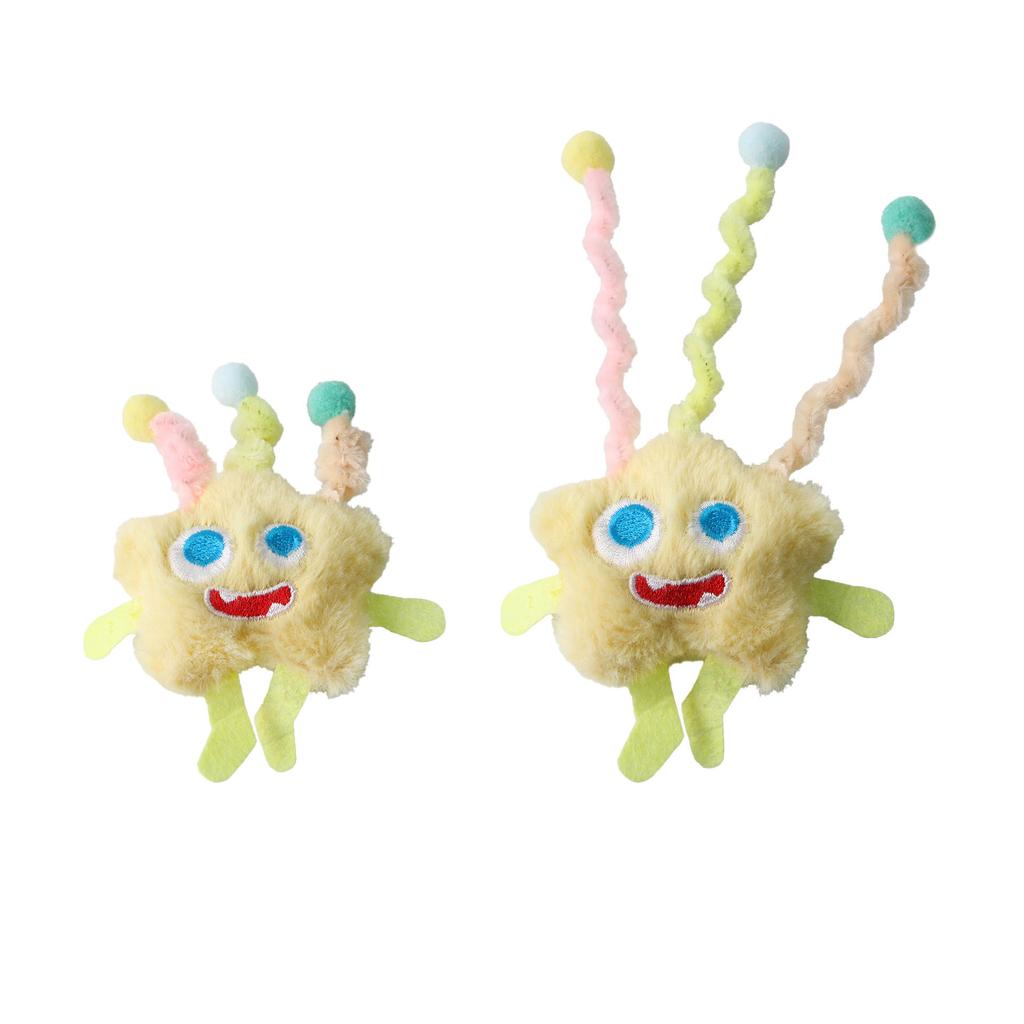 Plush Cat Toy Self-Play Mice - Soft Stuffed Interactive Pet Toy for Boredom Relief, Cute Catnip-Infused Kitten Toy,