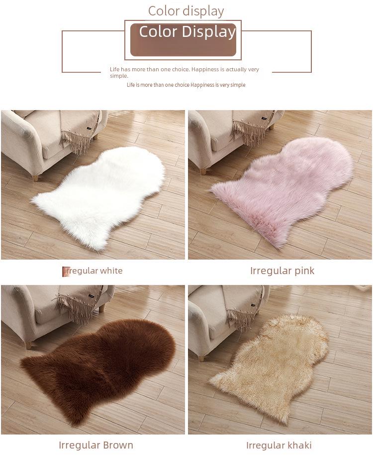 Paduri pentru Nail Art & Covoare din Lână Faux: Covoare Decorative Groase de Pluș din Piele de Oaie