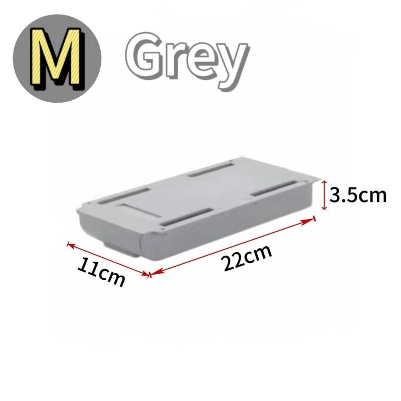 Self Stick Drawer Type Storage Box Under Desk Punch Free Desktop Organizer Invisible Office Stationery Sundries Storage Drawer