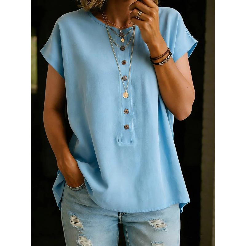 BITCED Damesmode Casual Korte Mouw O-Hals Blouses & Shirts