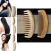 Peigne en bois de santal vert naturel Élégant antistatique à dents larges Peigne de massage pour filles