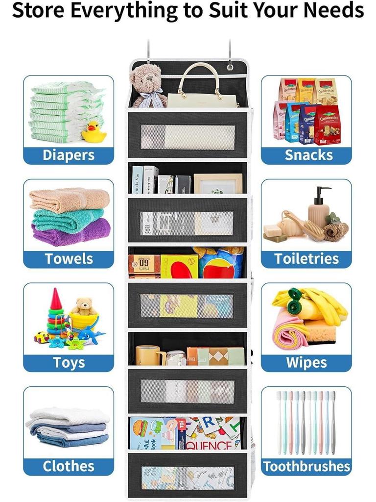 Non-Woven Over-Door Hanging Storage Bag for Bedroom and Dorms