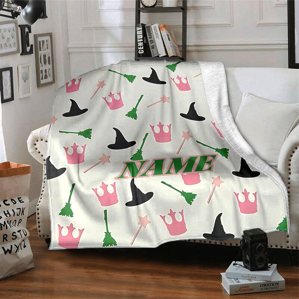 Custom Name "Magic Friendship" Blanket for Couch & Bed, Plush Cozy Fuzzy Blanket Super Soft & Warm Blankets for Fall and Winter. 0908373