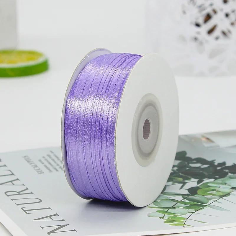 100yards 3MM Double Sided Satin Ribbon DIY Handmade Gift Wrapping Christmas Wedding Decorations Clothing Accessories Ribbons
