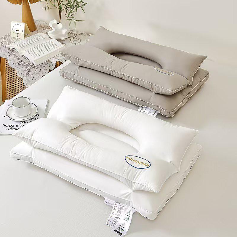 Cotton Double Layer Neck Support Pillow Side Sleepers Comfortable Bedding Core Home Hotel Use