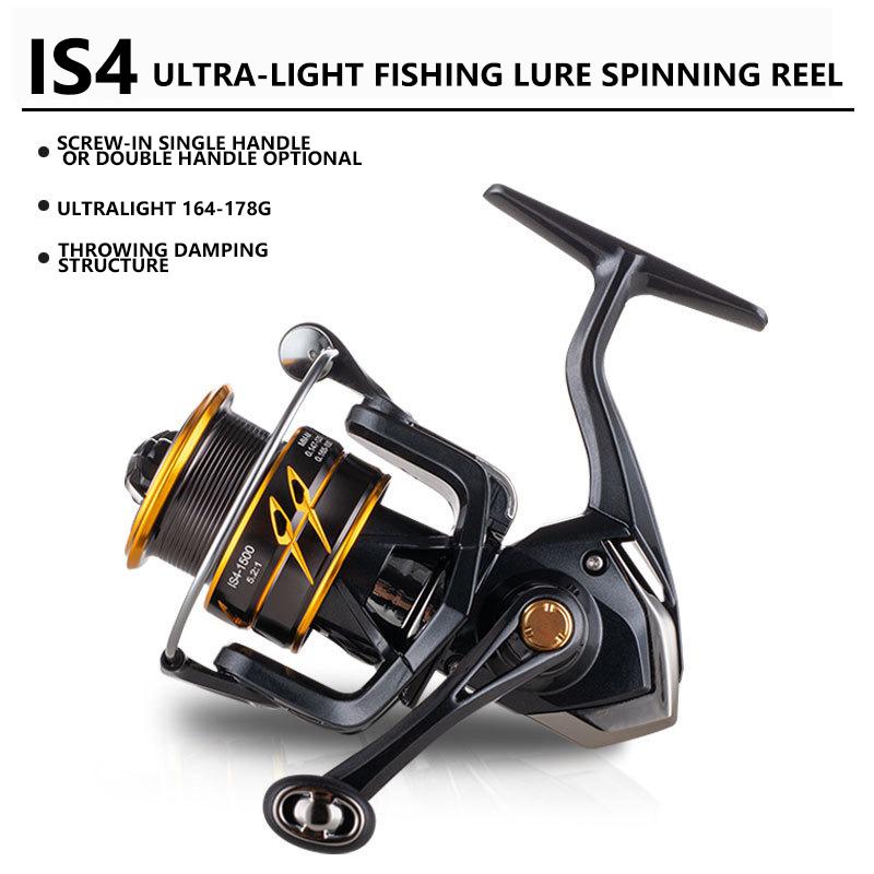 Mavllos Hummer Spinning Reel 4KG Max Drag 5.2:1 Speed Ratio Metal Spool Saltwater&Freashwater Light weight Lure Fishing Spinning Reel
