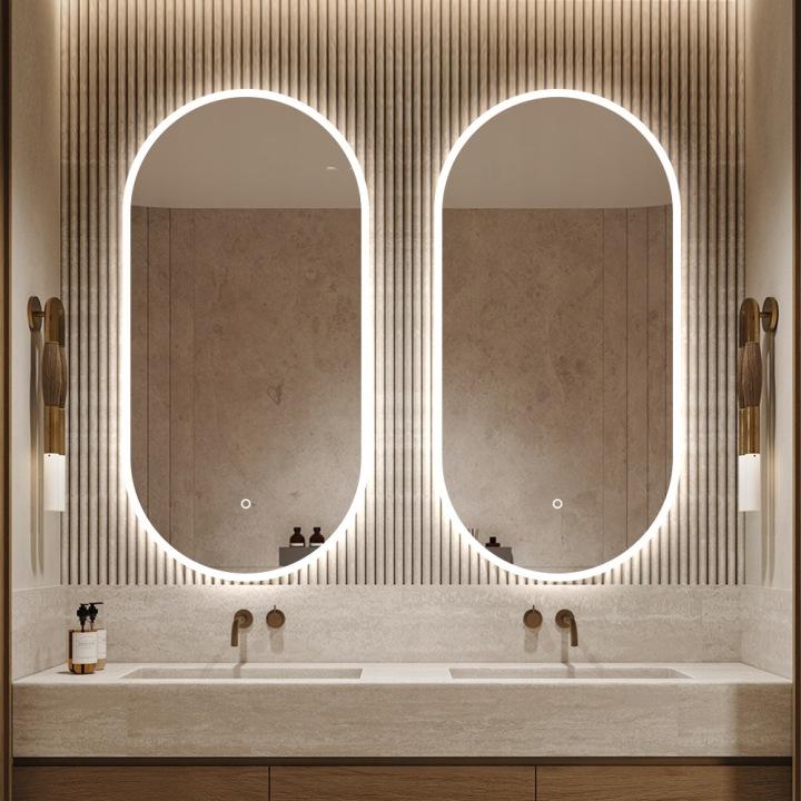 Fiume oval bathroom mirror 60X120 CM LED lighting, heating mat
