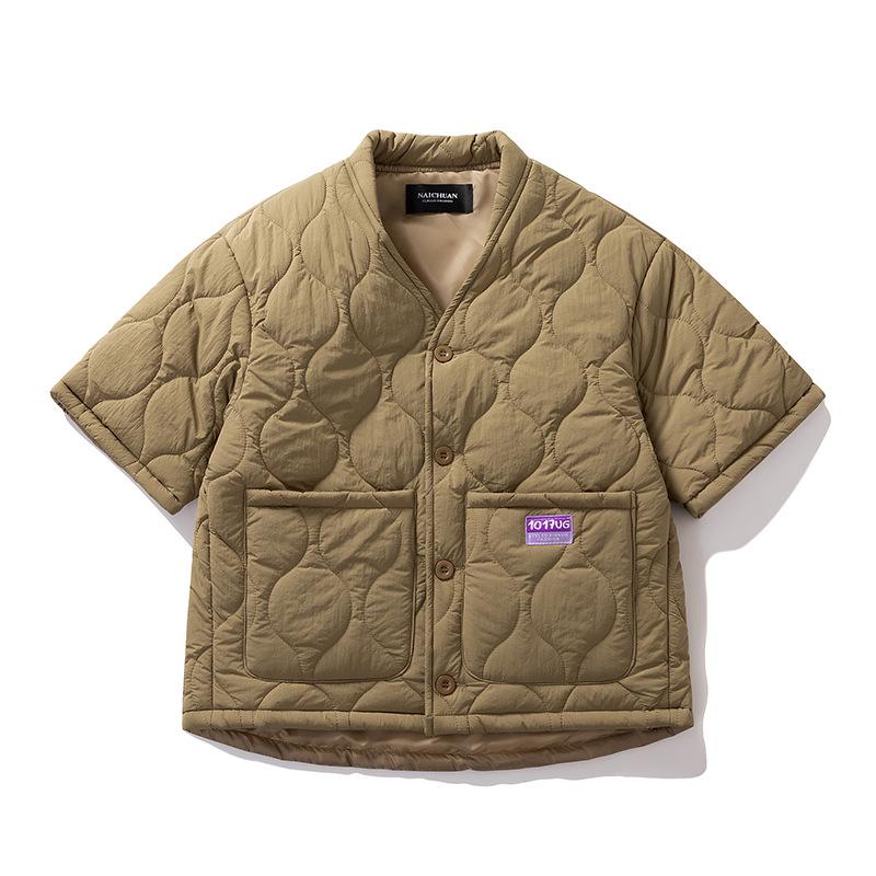 

Men s Retro Japanese Style Collarless Cotton Gourd Jacket - Winter Silhouette Coat 4XL