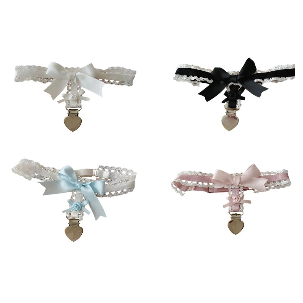 Love Heart Leg Ring Sweet Elastic Lace Leg Strap Simple Punk Hiphop Leg Ring Handmade Leg Accessories