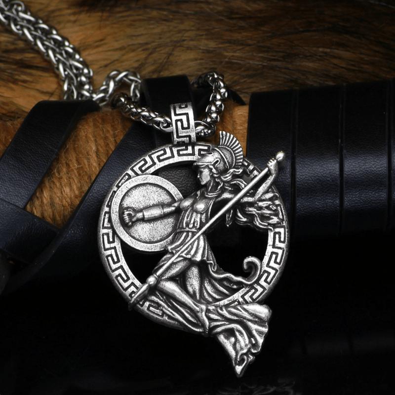 New Personalized Wax Goddess Roman Mythology Necklace Warrior Goddess Minerva Goddess Pendant