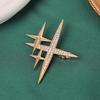 Elegant Starburst Metal Brooch: High-Grade Anti-Exposure Cross Design