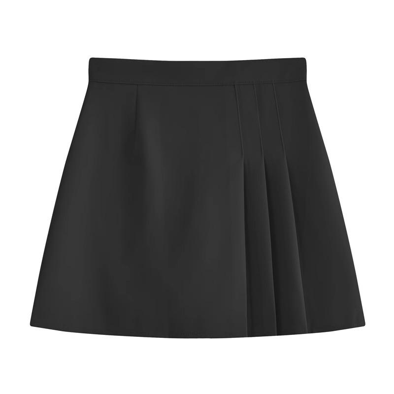 High-Waisted A-Line Pleated Skirt-Shorts for Women - 2025 Spring/Summer Slimming Versatile Style