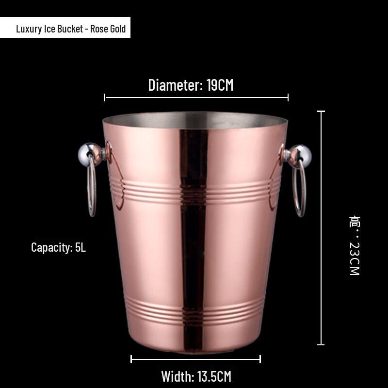 

JPHZNB Luxury Stainless Steel Tiger Head Ice Bucket