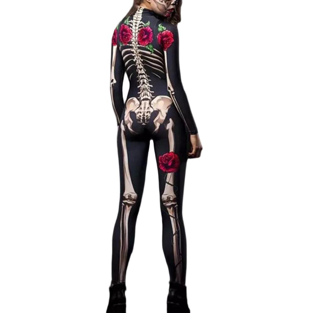 Halloween Skulls And Bones Printed Jumpsuit Parent-Child Costume