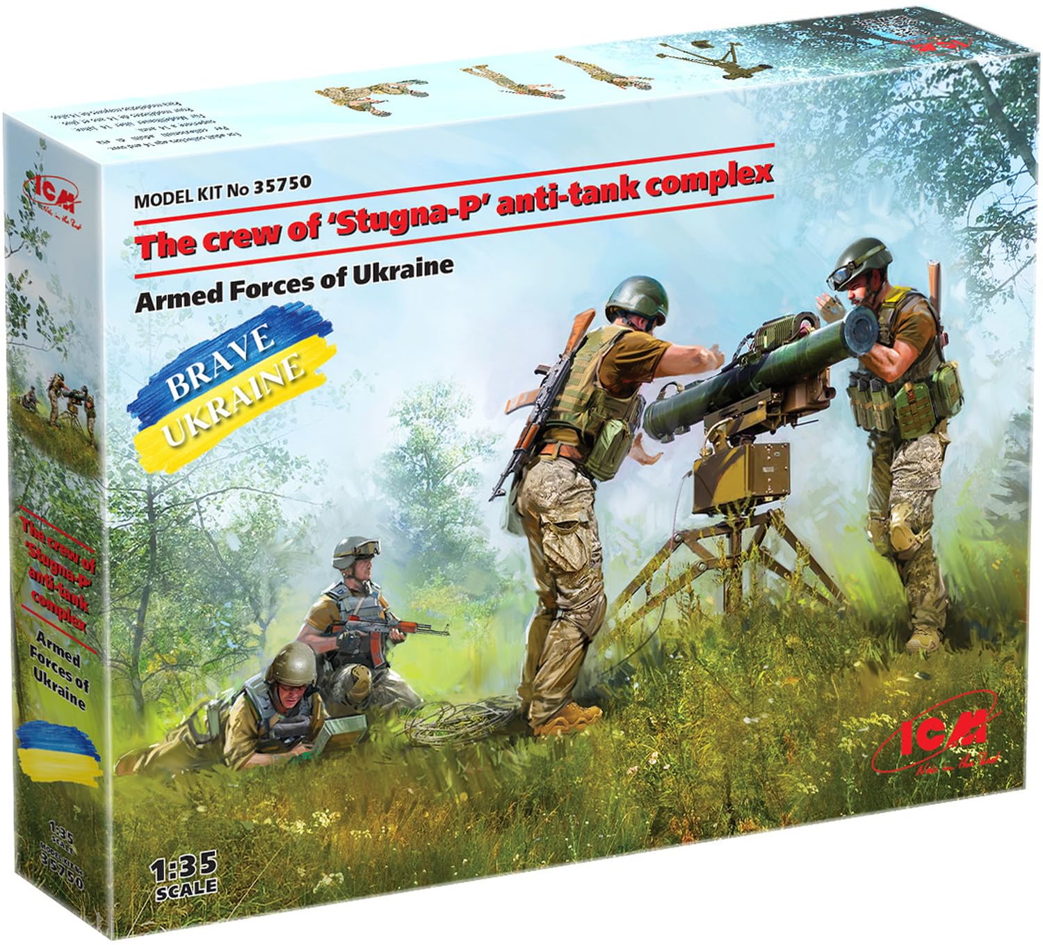 

ICM 1/35 scale Ukrainian Stufna-P Anti-Tank Missile System Crew Set Plastic Model Kit 35750
