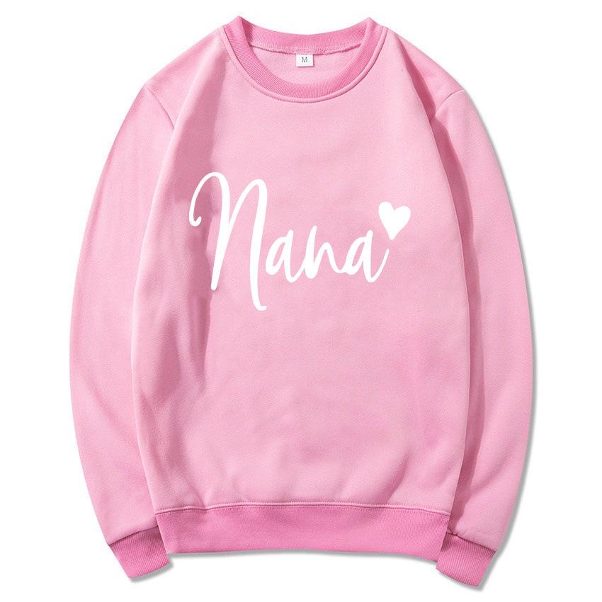 Women's Round Neck Heart Print Casual Hoodie