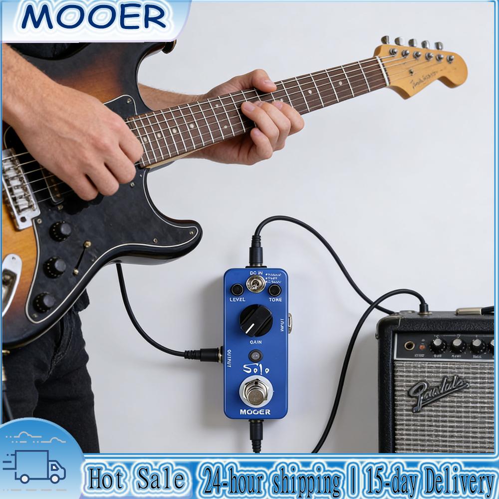 MOOER SOLO Distortion Guitar Pedal High-gain 3 Modes(Natural/Tight/Classic) Effect True Bypass Full Metal Shell Guitar Pedals