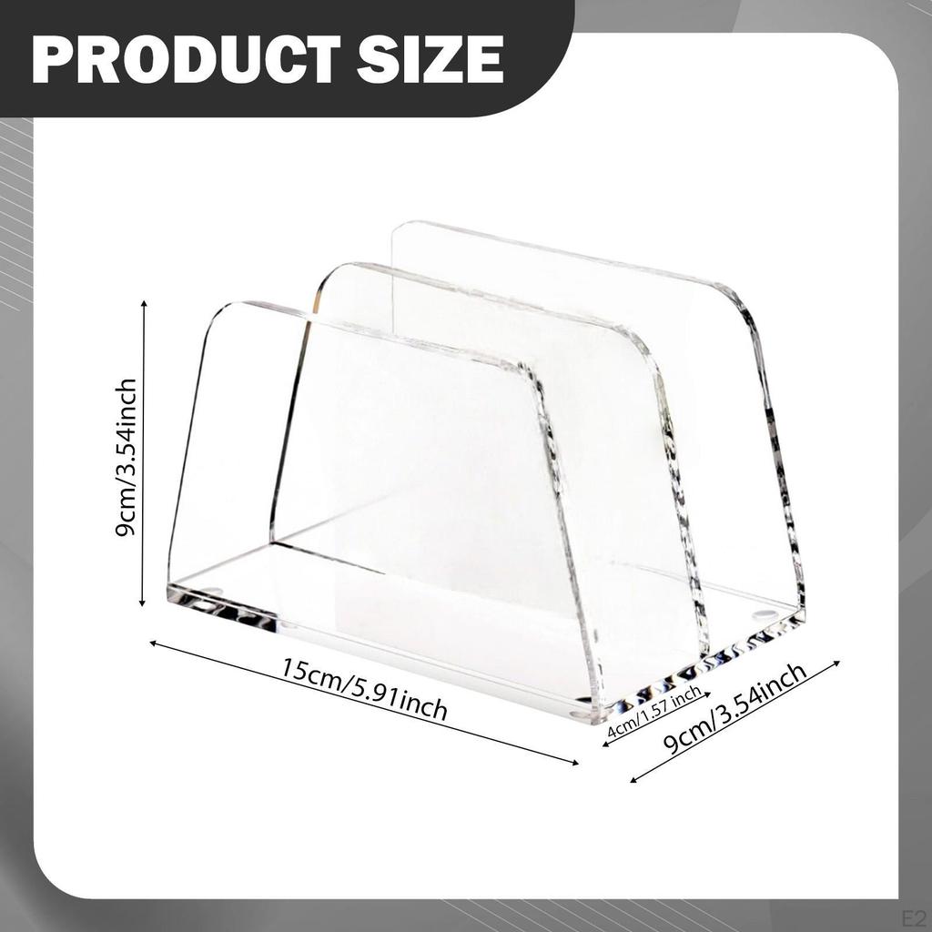 Acrylic Mail Organizer for Desk Letter File Holder Stand Countertop Practical Vanity Paper