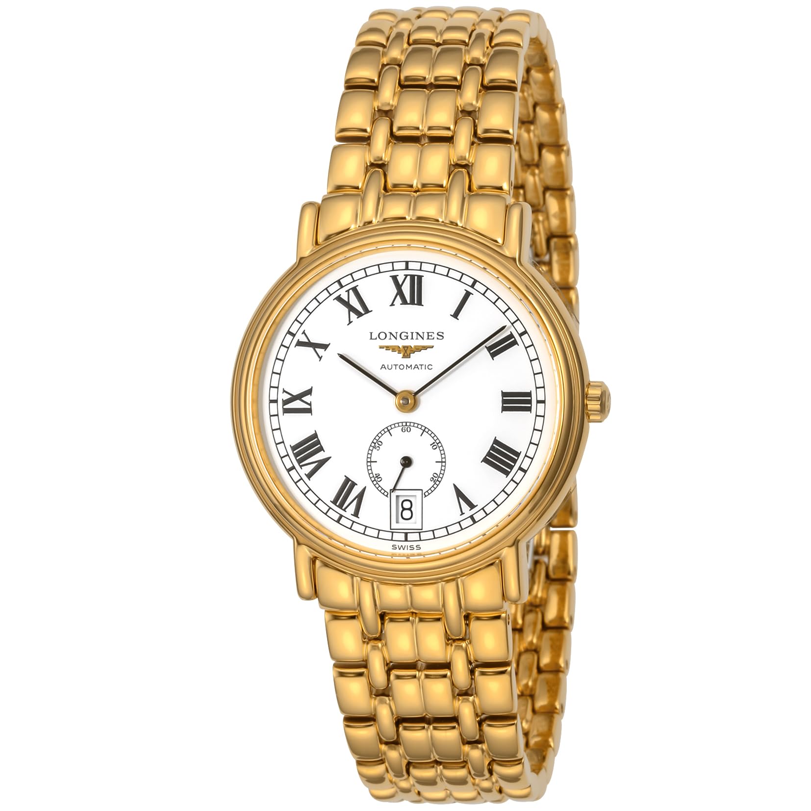 

Longines PRESENCE Automatic Water Sapphire White Stainless Gold Men s Watch, Resistant, Crystal, Dial, Steel, L4.804.2.11.8, [Used] білий